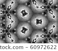 Abstract decorative background illustration kaleidoscope. Black and white Repeatable background texture. Modern design pattern 60972622