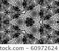 Abstract decorative background illustration kaleidoscope. Black and white Repeatable background texture. Modern design pattern 60972624