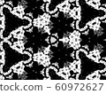 Abstract decorative background illustration kaleidoscope. Black and white Repeatable background texture. Modern design pattern 60972627