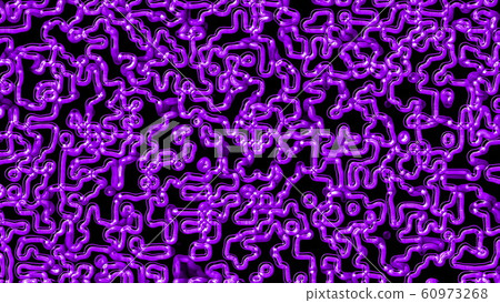 Abstract background of pulsating thin channels. 3D rendering of a maze, computer generated 60973268