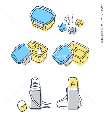 Lunch box and water bottle set 60973962