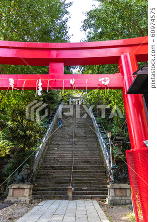 A stone staircase called Otokozaka, seen from the torii gate 60974575
