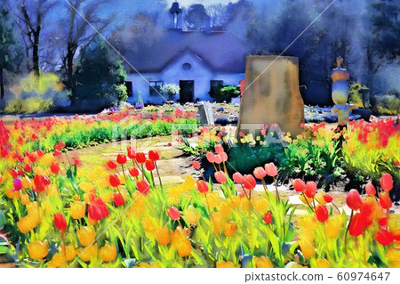 千葉縣船橋市船橋安徒生公園的冰鬱金香和童話大廳（12月） 60974647