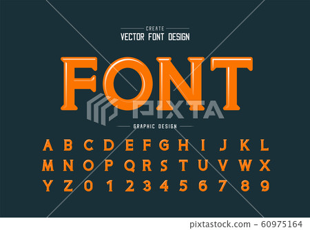 Highlights font and alphabet vector, Idea typeface letter and number design, Graphic text on background 60975164
