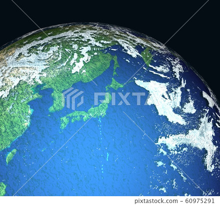 Earth near Japan 60975291