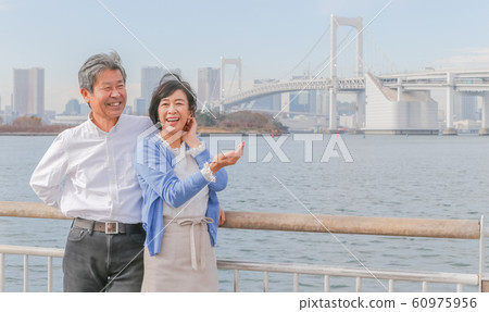 台場海鷗和已婚夫婦彩虹橋2020年奧運會場地 台場海鷗和已婚夫婦彩虹橋2020年奧運會場地 60975956