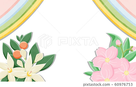 右側的橘花和左側的櫻花 60976753