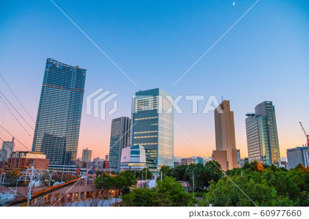 日本的橫濱城市景觀，可俯瞰橫濱市政廳和Tawaman 60977660