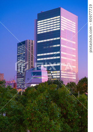 俯瞰橫濱市政府大樓的日本橫濱城市景觀 60977719