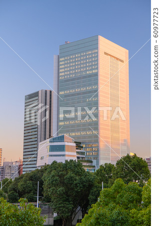 俯瞰橫濱市政府大樓的日本橫濱城市景觀 60977723