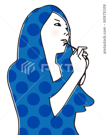 一個女孩在一個緊身姿勢 60978109