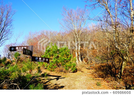 Mt.Bunagatake Mountain Trail Branch in snowless season 60986608