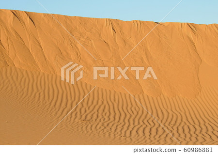 摩洛哥,梅爾祖卡沙漠上空的日出和風的漣漪 摩洛哥,梅爾祖卡沙漠上空的日出和風的漣漪 60986881