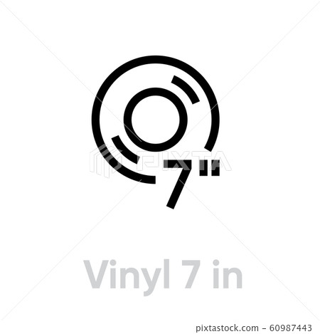 Vinyl Record 7 inch icon 60987443