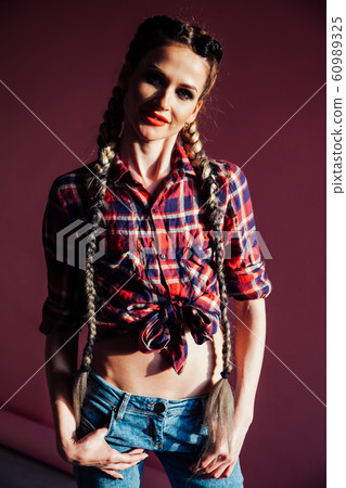 beautiful woman auto mechanic in the Studio Portrait beautiful woman auto mechanic in the Studio Portrait 60989325