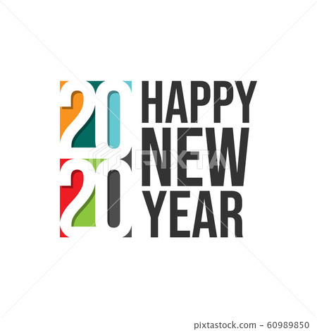 2020 Happy new year vector, Happy new year card 2020 Happy new year vector, Happy new year card 60989850