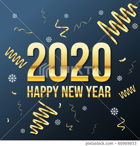 Golden Vector luxury text 2020 Happy new year Golden Vector luxury text 2020 Happy new year 60989853