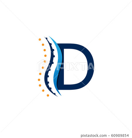Initial letter D Creative Chiropractic Concept Initial letter D Creative Chiropractic Concept 60989854
