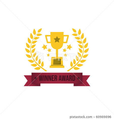 Badge award vector image. Golden award winner 60989896