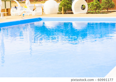 swimming pool on the background of seashore swimming pool on the background of seashore 60991177