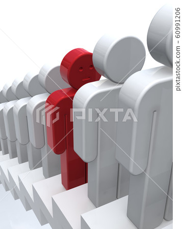 CG圖標圖線的人在樓梯上排隊等候 CG圖標圖線的人在樓梯上排隊等候 60991206