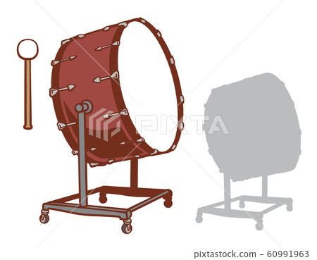 Illustration material of bass drum. 60991963