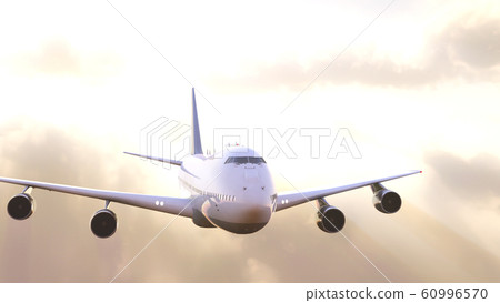 飛機太陽背景 60996570