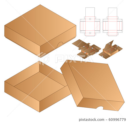 Box packaging die cut template design. 3d mock-up 60996779