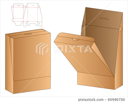 Box packaging die cut template design. 3d mock-up 60996780