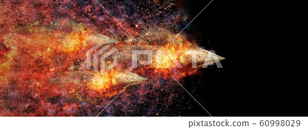 Launch of rocket missile 60998029