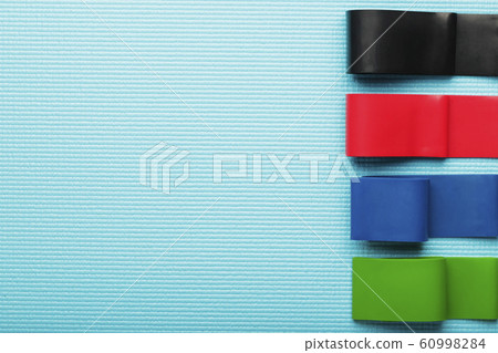 Fitness elastic bands of different colors and 60998284
