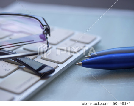 Business image · glasses · keyboard Business image · glasses · keyboard 60998385