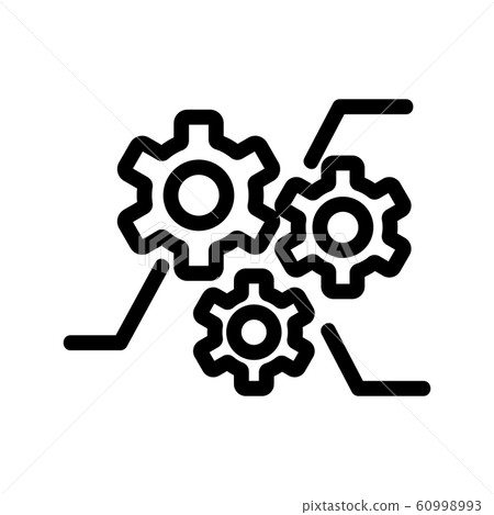 Vector icon settings feature. Isolated contour symbol illustration 60998993