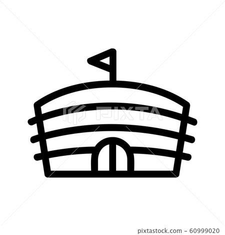 Stadium icon vector. Isolated contour symbol illustration Stadium icon vector. Isolated contour symbol illustration 60999020