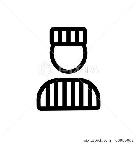 prison form icon vector. Isolated contour symbol illustration prison form icon vector. Isolated contour symbol illustration 60999098
