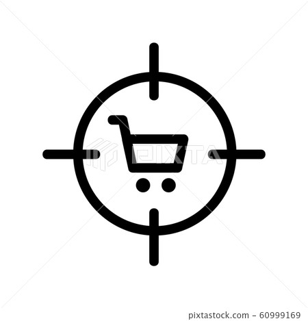 The purpose of buying an icon vector. Isolated contour symbol illustration 60999169