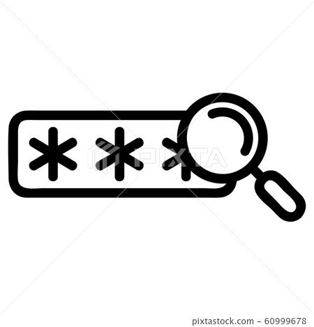 Cyber Attack Icon Vector Isolated Contour Stock Illustration 60999678 Pixta