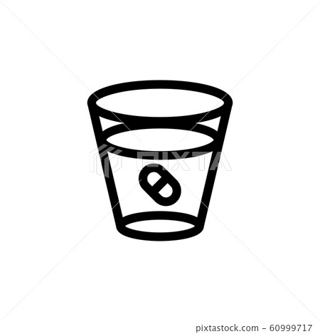 tablet from headache icon vector. Isolated contour symbol illustration tablet from headache icon vector. Isolated contour symbol illustration 60999717