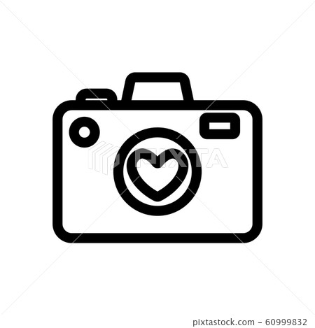 Camera icon vector. Isolated contour symbol illustration Camera icon vector. Isolated contour symbol illustration 60999832