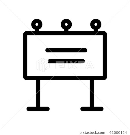 Advertising banner icon vector. Isolated contour symbol illustration 61000124