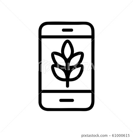 smart farm icon vector. Isolated contour symbol illustration 61000615