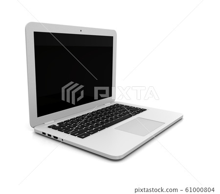 Laptop Computer on White Background Laptop Computer on White Background 61000804