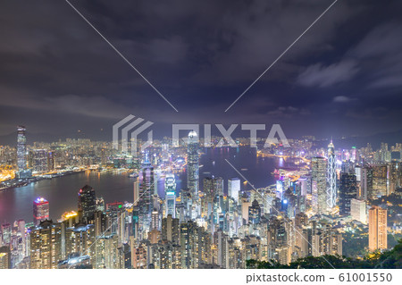 香港_維多利亞山頂夜景 香港_維多利亞山頂夜景 61001550