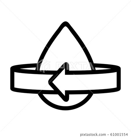 the cycle of water icon vector. Isolated contour symbol illustration the cycle of water icon vector. Isolated contour symbol illustration 61001554