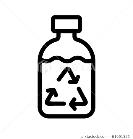 purified water icon vector. Isolated contour symbol illustration 61001555