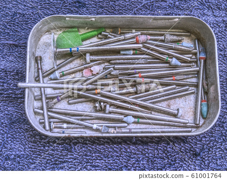 Set of dental tools. Grinding wheels and cones, Set of dental tools. Grinding wheels and cones, 61001764