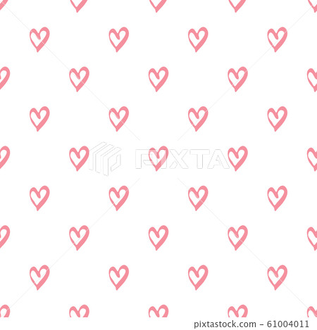 Simple geometric pink hearts seamless pattern on - Stock Illustration ...