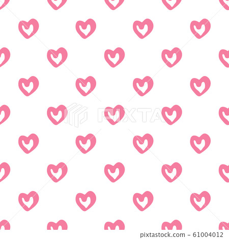 Simple geometric pink hearts seamless pattern on - Stock Illustration ...