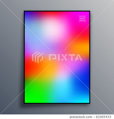 Poster template design with colorful gradient - Stock Illustration ...
