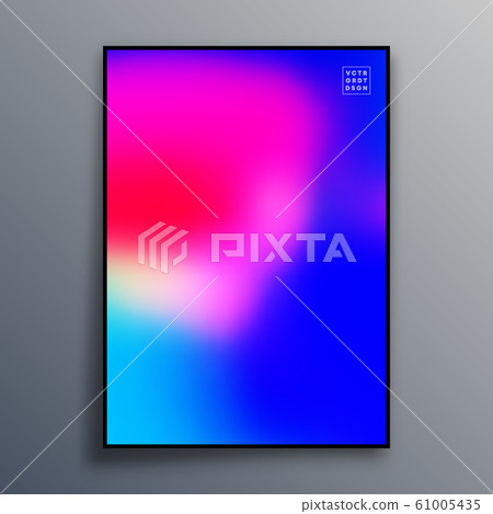 Poster template design with colorful gradient - Stock Illustration ...